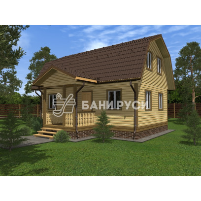 Дом из бруса 9x8 БД-2