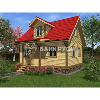 Каркасный дом 7,5x8 КД-18