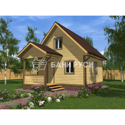 Каркасный дом 8x6 КД-21