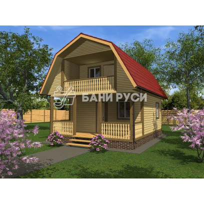 Каркасный дом 6x8 КД-28