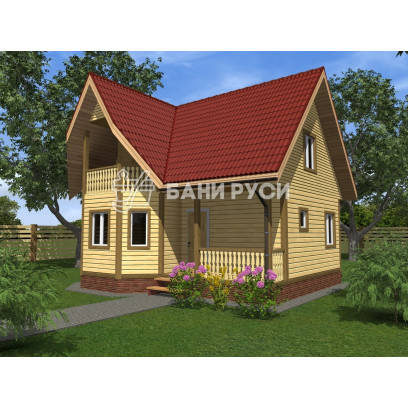 Каркасный дом 7x8 КД-44